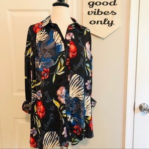 Free People Silky Nights Button Down Top - Size XS